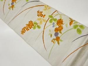 唐織秋草模様織出し袋帯